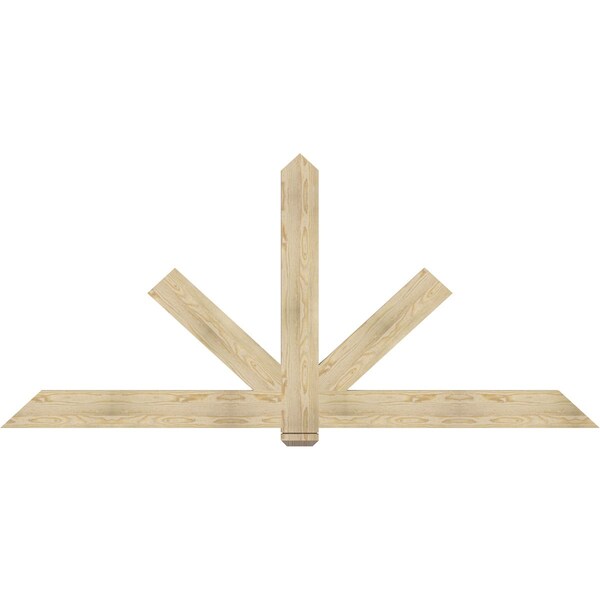 Ekena Millwork Kennewick Rough Sawn Timber Gable Bracket, Douglas Fir, 96"W x 44"H x 2"D x 6"F, 11/12 Pitch GBW096X44X0206KEN00RDF - main